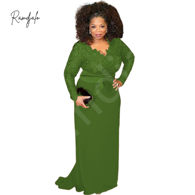 2022 Plus Size Mother Of The Bride Dresses Burgundy Lace Long Sleeves V Neck Sash Red Carpet Formal Wedding Party Gown Madrinha