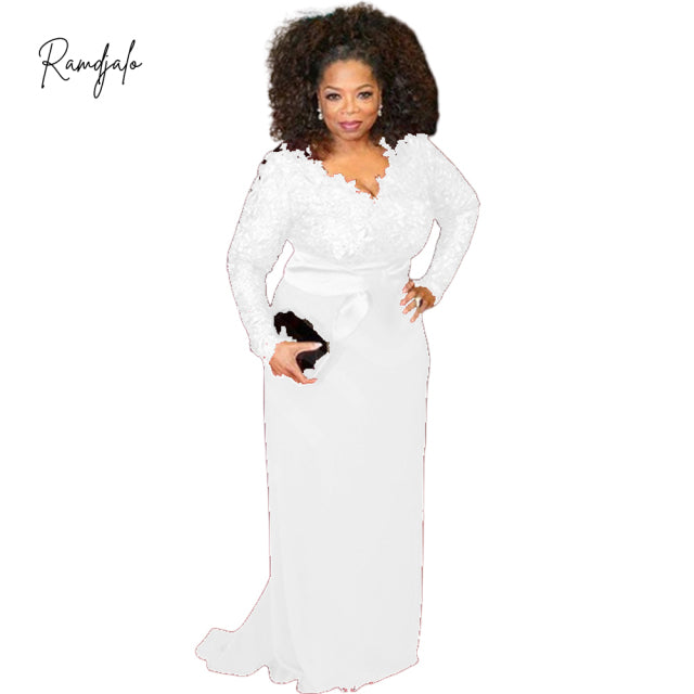 2022 Plus Size Mother Of The Bride Dresses Burgundy Lace Long Sleeves V Neck Sash Red Carpet Formal Wedding Party Gown Madrinha