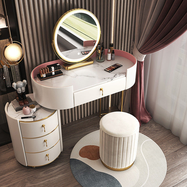 Dressing Table Bedroom Modern Minimalist Multifunctional Storage Cabinet Makeup Cabinet Bedroom Furniture Home Furniture Vanity