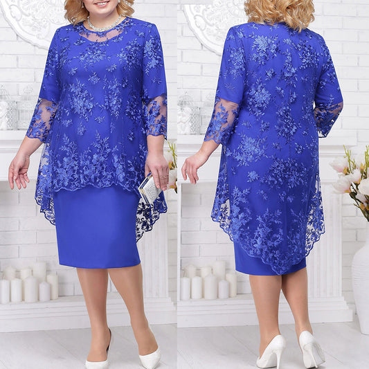 Royal Blue Lace Mother Of The Bride Dresses